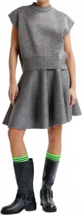Essentiel Icing Knit Flared Skirt In Black