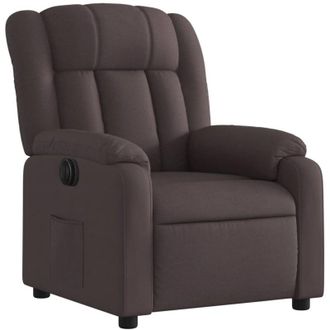 vidaXL Vidaxl - Sill&oacute;n Reclinable El&eacute;ctrico Tela Marr&oacute;n Oscuro