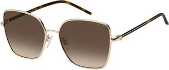 Tommy Hilfiger Monogram Cat Eye Zonnebril - Dames - Zonnebrillen - Geel - 57 MM - Accessoires