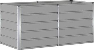 vidaXL Jardinera Gris Claro 160 X 80 X 75 Cm Acero Vidaxl