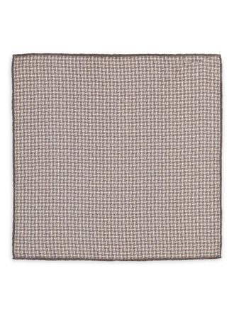 Brunello Cucinelli Pochet met geweven patroon - Bruin