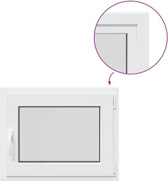 vidaXL Ventana De S&oacute;tano Risor 50 X 55 Cm Pvc Y Vidrio Vidaxl