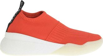 Stella McCartney Orange Perforated Sock Sneakers