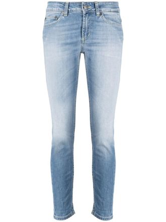 Dondup logo-patch skinny jeans - women - Cotton/Elastane/Polyester/Cotton - 29 - Blue