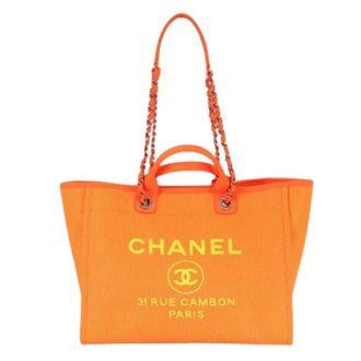 Chanel Pre-owned Shopper Deauville - Pre-owned - Mujer - Naranja - ONE SIZE