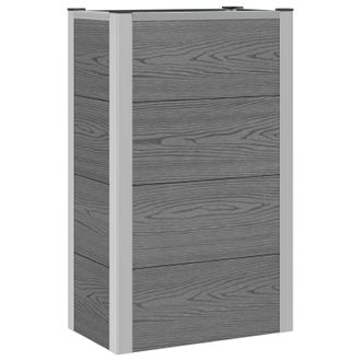 vidaXL Arriate Elevado Gris 50 X 30 X 82 Cm Wpc Y Aluminio Vidaxl