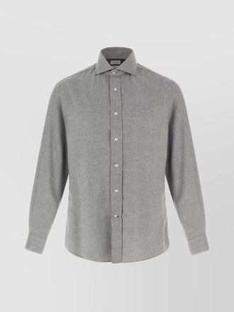 Brunello Cucinelli long sleeve button-down collar cotton shirt