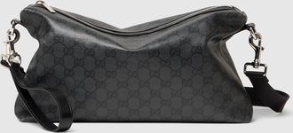 Gucci Essence Classic Medium Crossbody Bag, Black, Original GG Fabric