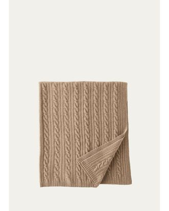 Sofiacashmere Cable-Knit Cashmere Throw