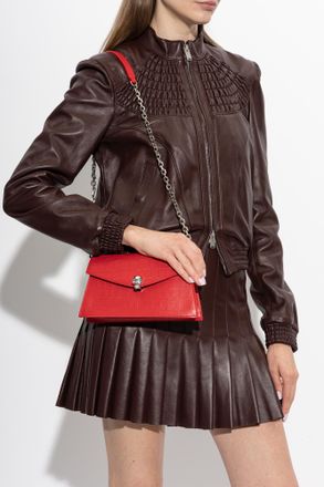 Alexander McQueen Skull Mini Bag, Womens, Red