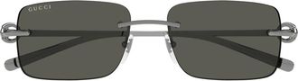 Gucci Sunglasses, unisex, Gray, Size: 55 MM Gg1703S