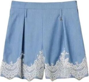 Twinset Actitude Shorts - Dames - Bermuda - Blauw - M - Korte Broeken