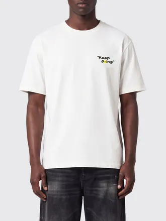 Barrow Cotton T-shirt with Teddy Bear Graphic Print and Contrast Logo
