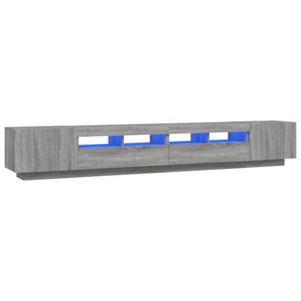 vidaXL Vidaxl - Set Muebles Tv Con Leds 3 Pzas Madera Contrachapada Gris Sonoma