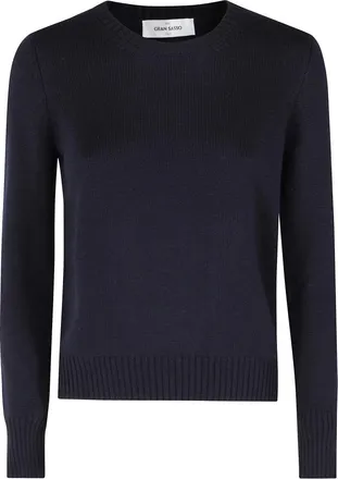 Gran Sasso Truien & Vesten, Dames, Blauw, S, Wol, Trui met ronde hals