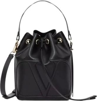 Valentino Pre-owned VLogo Walk Bucket Bag - Pre-owned - Mujer - Negro - ONE SIZE