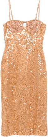 DAVID KOMA Sequin-embellished Midi Dress
