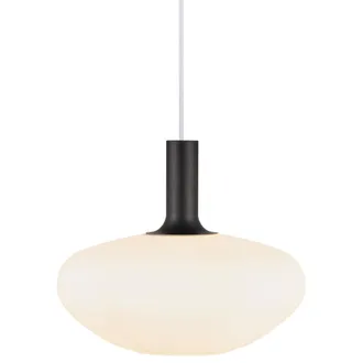 Nordlux Modern Indoor Pendant Light White Glass E27 Hand Blown - Mains Powered, IP20