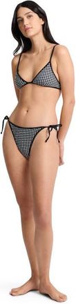 Onia Cleo String-Tie Bikini Bottom in Black/white at Nordstrom, Size X-Small