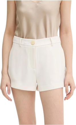 A|X Armani Exchange Shorts van gemengde stof - Dames - Bermuda - Beige - M - Leer - Korte Broeken