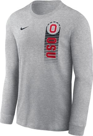 Nike Ohio State Primetime Nike Mens College Long-Sleeve T-Shirt in Grey | NKAC06GOH-LY9