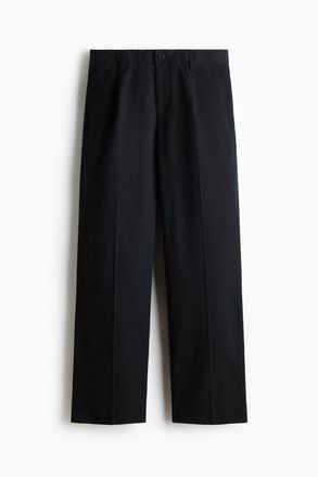 H&M Elegante Hose in Relaxed Fit - Schwarz