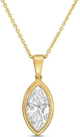 Diana M. Jewels 14kt yellow gold 8.00 ct lab grown marquise bezel with bail pendant