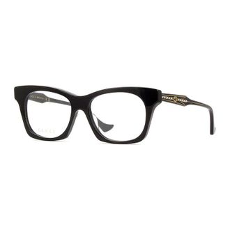 Gucci GG1299O001 Square Full-Rim Acetate Eyeglasses - Black