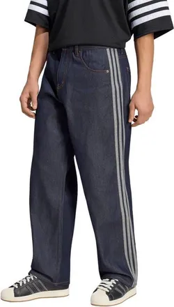 adidas Firebird Straight Leg Jeans in Indigo Denim at Nordstrom, Size 36