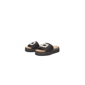 Ex&eacute; Womens Glass Sandals In Black