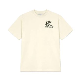 Off-white T-Shirts, male, Beige, Size: XL 44Maa120S26J00M100 T-Shirt