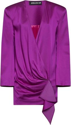 The Attico The Attico Jurken - Dames - Jurken - Roze - Maat: S Zijde