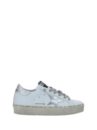 Golden Goose Womens Sneakers Hi Star White-Silver Trainers White/silver