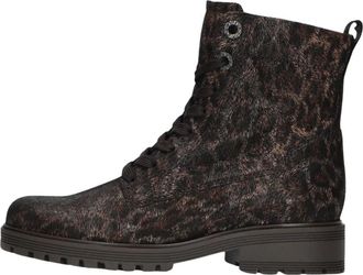 Gabor Bronzen Veterschoenen Chunky Laarzen - Dames - Veterlaarzen - Bruin - 37 1/2 EU - Wol - Schoenen