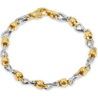 Pompeii3 Mens Designer Link 14k Gold (33gram) or Platinum (53gram) 6.5mm Bracelet 8.5