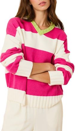 Solid & Striped The Reva Stripe Sweater in Paradise Apple at Nordstrom, Size X-Small
