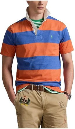 Polo Ralph Lauren Classics Fit Short Sleeve Rugby Shirt Mens Clothing Solar Sky/Modern Royal : 2XL, Cotton