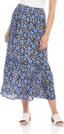 Karen Kane Front Slit Midi Skirt In Print Floral