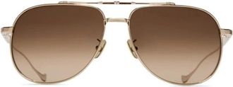 Cutler and Gross Sloane Pilot Zonnebril - unisex - Zonnebrillen - Geel - 60 MM - Accessoires