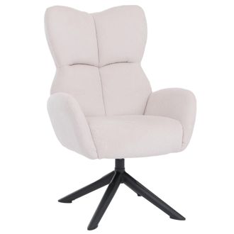 Hhg [nunca Usado] Sill&oacute;n De Sal&oacute;n Hhg-533, Sill&oacute;n De C&oacute;ctel/tapizado/relax, Sill&oacute;n De Sal&oacute;n, Giratorio, Metal, Cord&oacute;n (320 G/m&sup2;), Color Crema