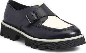 Børn Sammi Spectator Monk Strap Shoe in Black Leather Combo at Nordstrom, Size 7.5