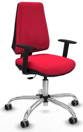 Piqueras y Crespo Piqueras Y Crespo - Elche Cp Bali Rojo Brazos 1d Base Cromada Ruedas Engomadas 65mm