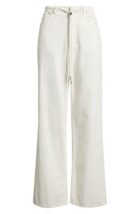 Rails Normandie Drawstring Wide Leg Jeans in Ivory at Nordstrom, Size 12