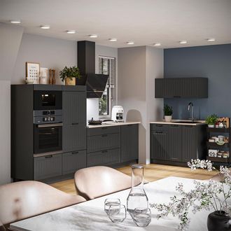 Vicco Cucina Fame-line, Grigio Scuro/antracite, 380 Cm Senza Piano Di Lavoro, Vicco