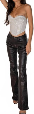 Vibrant M.i.U Elliana Metallic Bootcut Pants In Black