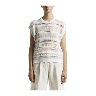 PESERICO Dames, Truien, Beige, Maat: S Katoen