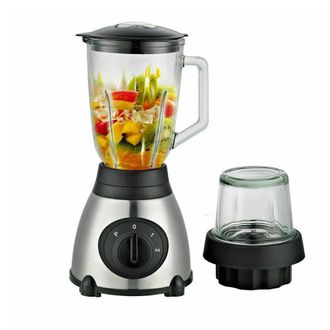 Trade Shop Trade Shop - Blender 2 En 1 Hoja De Acero De Pulso 1000w Jarra De Vidrio 1,5lt + 1 Peque&ntilde;a Q-fr60