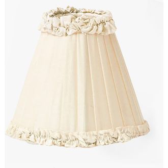 Mrs. Alice Frilled Silk Lampshade in Cream at Nordstrom