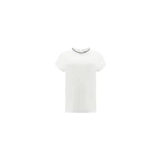 Brunello Cucinelli Monili-Trim T-Shirt - White