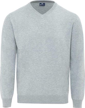 Giorgio Heren Polyester V Hals Trui (Grijze Mergel)